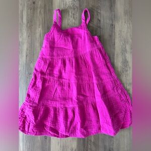 GAP Pink Tiered Ruffled Sundress Sleeveless